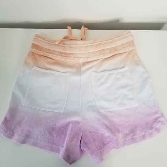 Saturday Sunday by Anthropologie Ombre Terry Cloth Drawstring Lounge Shorts XS - Picture 7 of 13